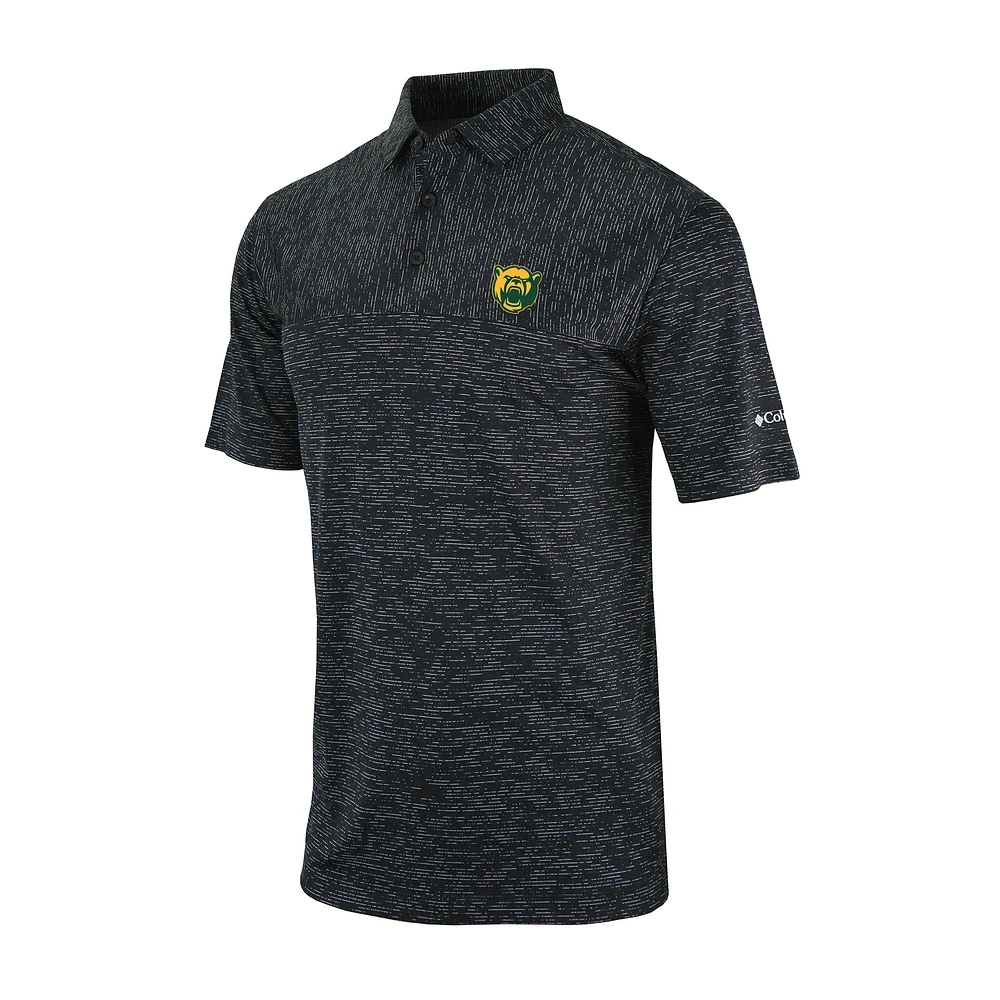 Men's Columbia Black Baylor Bears Omni-Wick Heading Out Polo