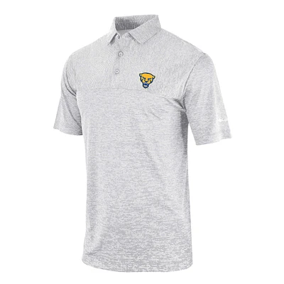 Men's Columbia Gray Pitt Panthers Omni-Wick Heading Out Polo