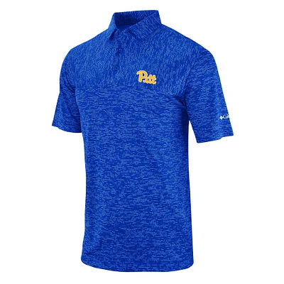 Men's Columbia Royal Pitt Panthers Omni-Wick Heading Out Polo