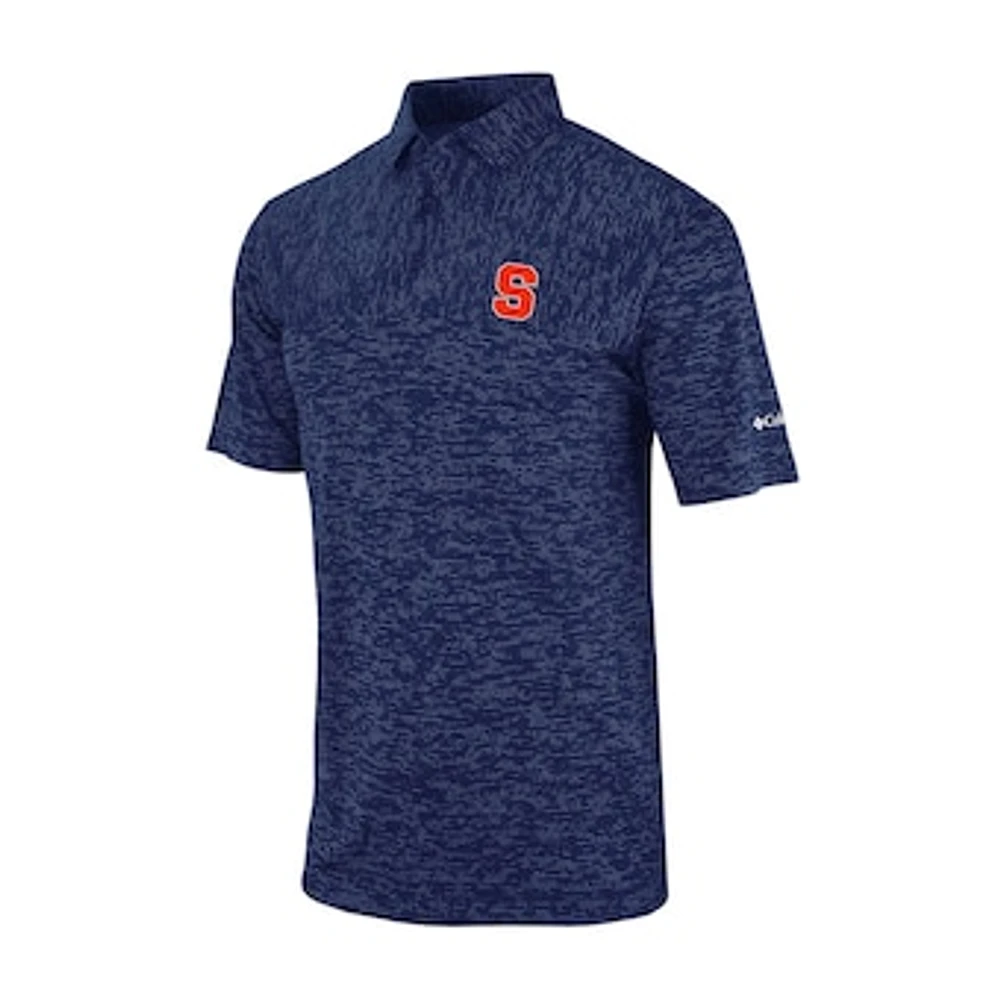 Men's Columbia Navy Syracuse Orange Omni-Wick Heading Out Polo