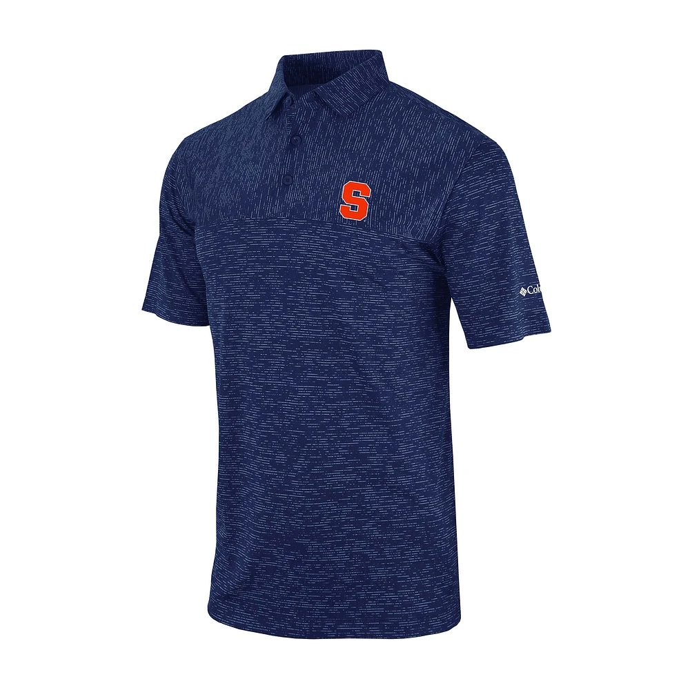 Men's Columbia Navy Syracuse Orange Omni-Wick Heading Out Polo