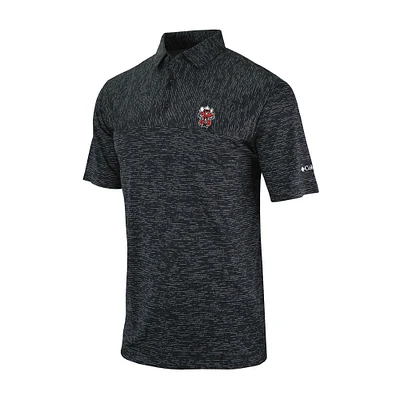 Men's Columbia Black Texas Tech Red Raiders Omni-Wick Heading Out Polo