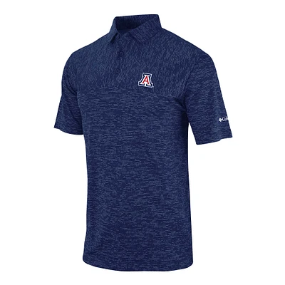 Men's Columbia Navy Arizona Wildcats Omni-Wick Heading Out Polo