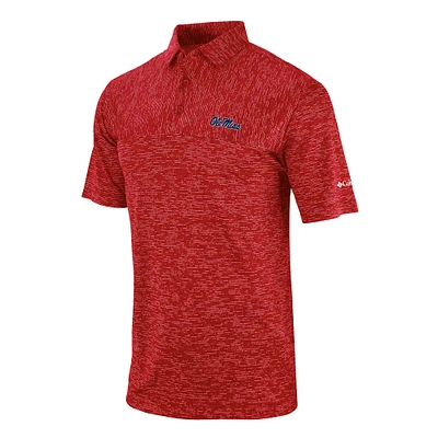 Men's Columbia Red Ole Miss Rebels Omni-Wick Heading Out Polo