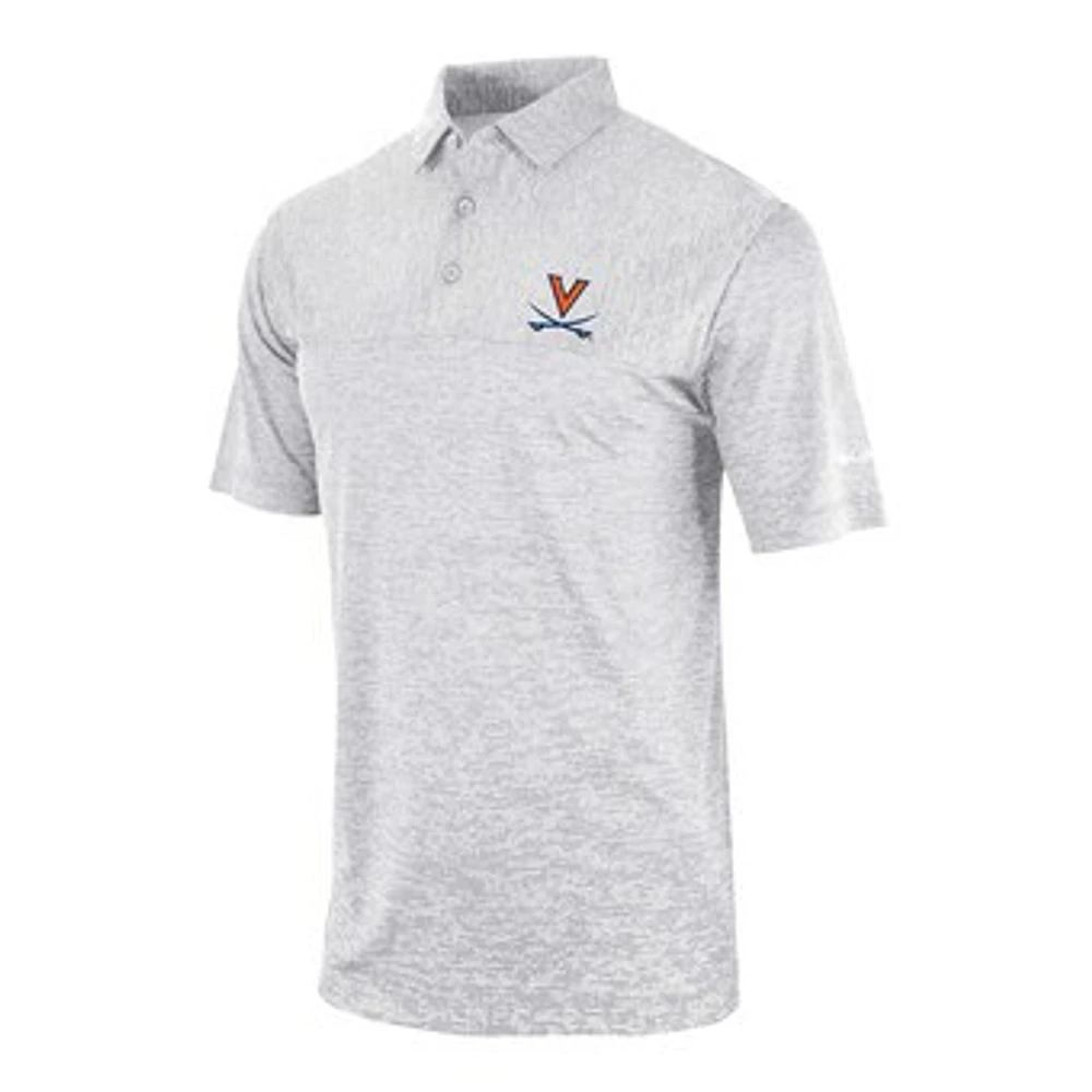 Men's Columbia Gray Virginia Cavaliers Omni-Wick Heading Out Polo