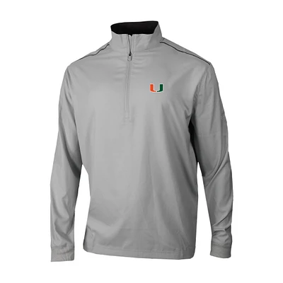 Men's Columbia Miami Hurricanes Omni-Wick Bogey's Paradise Quarter-Zip Top