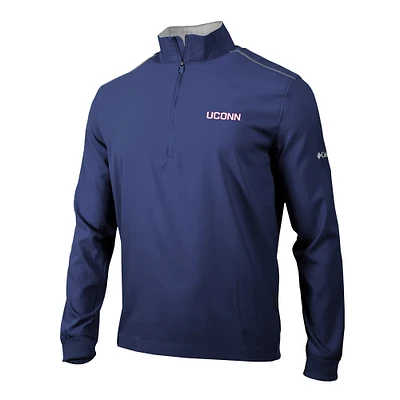 Men's Columbia Navy UConn Huskies Omni-Wick Bogey's Paradise Quarter-Zip Top