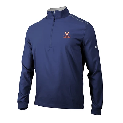 Men's Columbia Navy Virginia Cavaliers Omni-Wick Bogey's Paradise Quarter-Zip Top