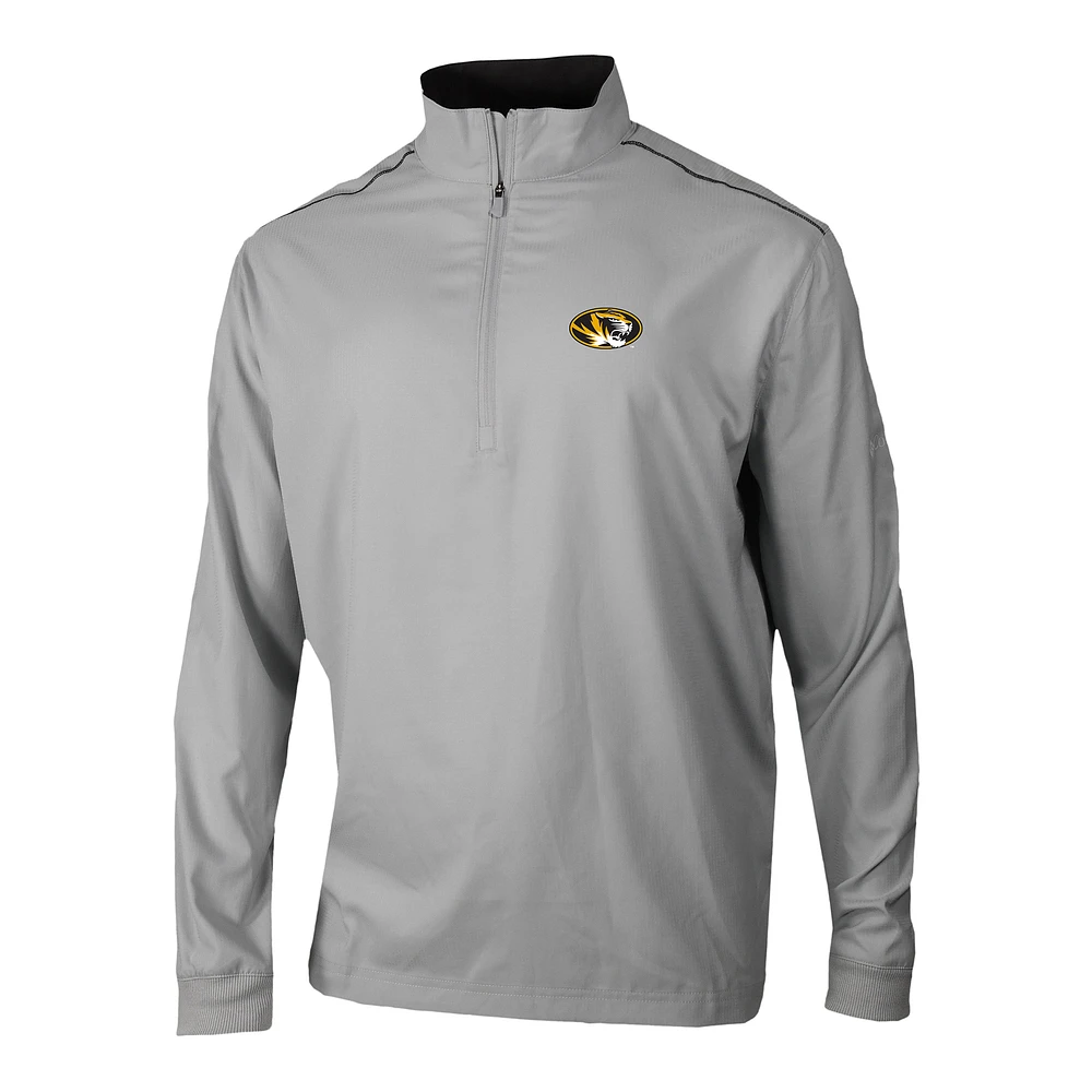 Men's Columbia Gray Missouri Tigers Omni-Wick Bogey's Paradise Quarter-Zip Top