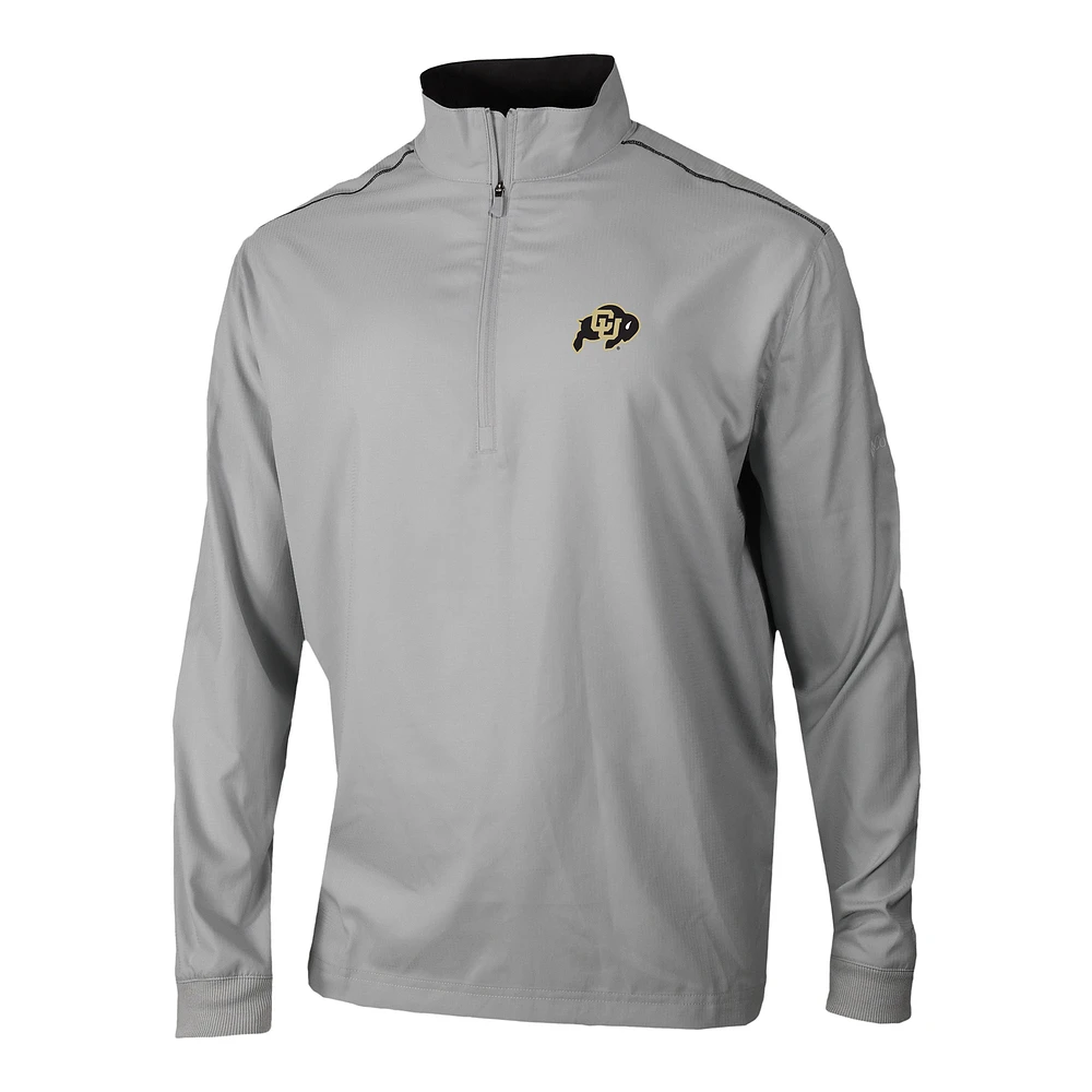Men's Columbia Gray Colorado Buffaloes Omni-Wick Bogey's Paradise Quarter-Zip Top
