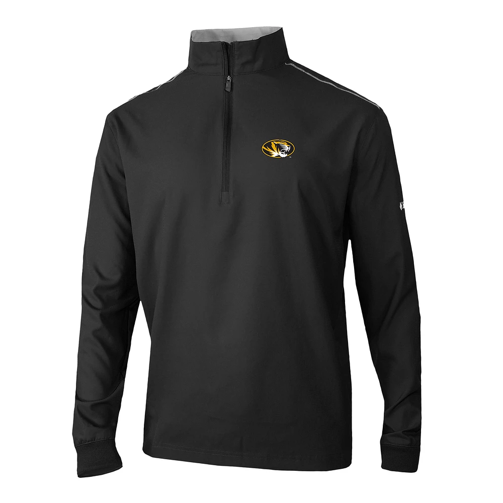 Men's Columbia Black Missouri Tigers Omni-Wick Bogey's Paradise Quarter-Zip Top