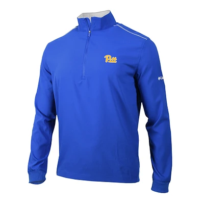 Men's Columbia Royal Pitt Panthers Omni-Wick Bogey's Paradise Quarter-Zip Top