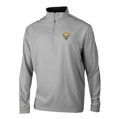 Men's Columbia Gray Pitt Panthers Omni-Wick Bogey's Paradise Quarter-Zip Top