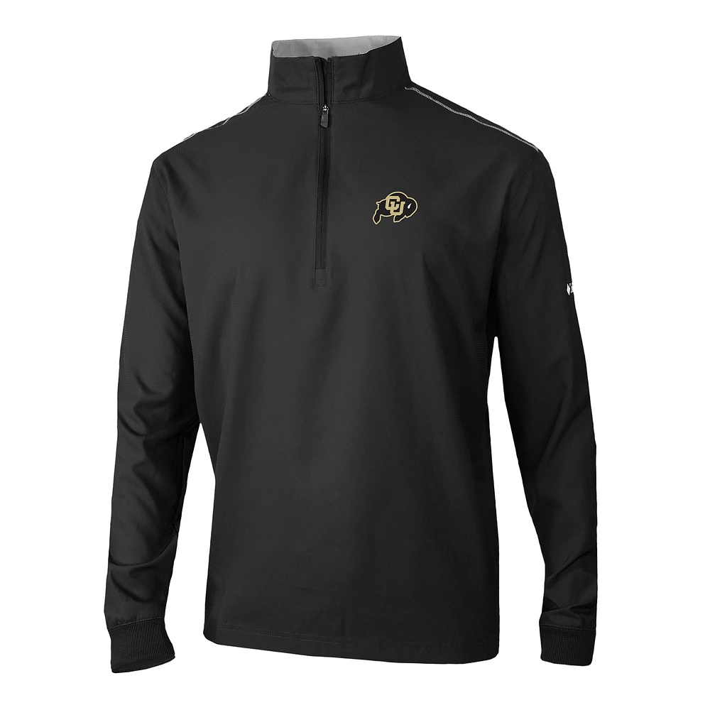 Men's Columbia Black Colorado Buffaloes Omni-Wick Bogey's Paradise Quarter-Zip Top