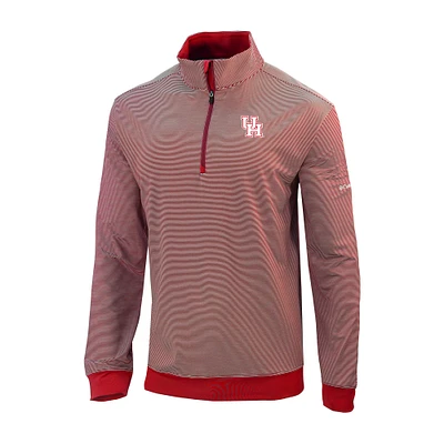 Men's Columbia Red Houston Cougars Omni-Wick Even Lie Quarter-Zip Top