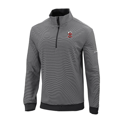 Men's Columbia Black Texas Tech Red Raiders Omni-Wick Even Lie Quarter-Zip Top
