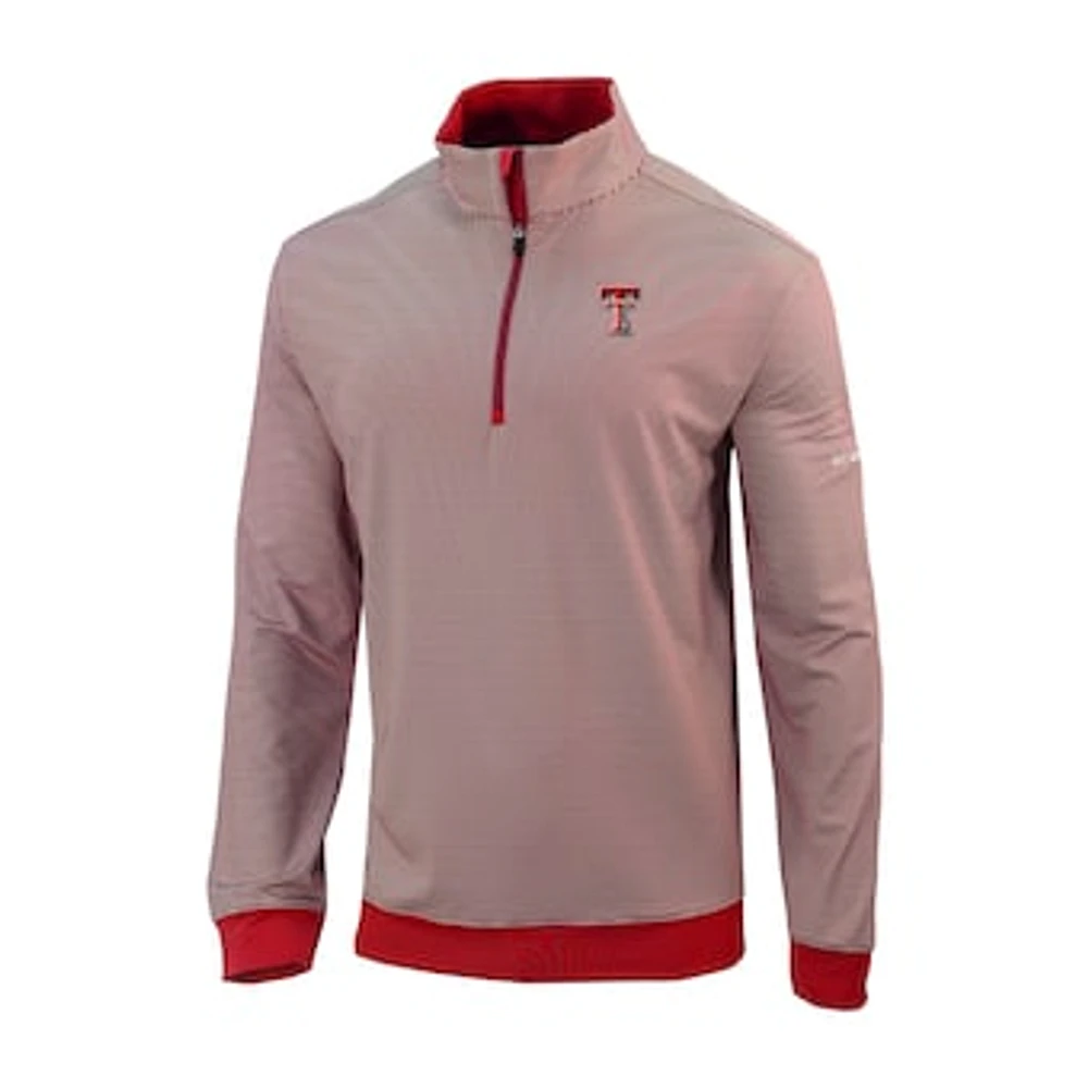 Men's Columbia Red Texas Tech Raiders Omni-Wick Even Lie Quarter-Zip Top