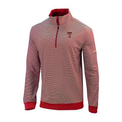 Men's Columbia Red Texas Tech Raiders Omni-Wick Even Lie Quarter-Zip Top