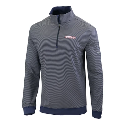 Men's Columbia Navy UConn Huskies Omni-Wick Even Lie Quarter-Zip Top