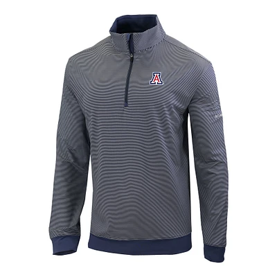 Men's Columbia Navy Arizona Wildcats Omni-Wick Even Lie Quarter-Zip Top