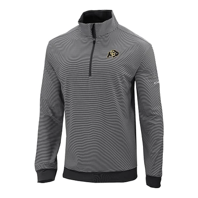 Men's Columbia Black Colorado Buffaloes Omni-Wick Even Lie Quarter-Zip Top