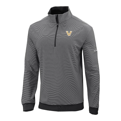 Men's Columbia Black Vanderbilt Commodores Omni-Wick Even Lie Quarter-Zip Top
