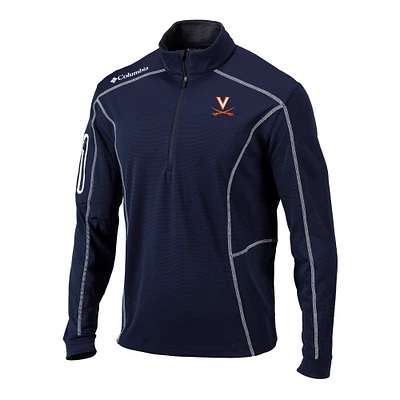 Men's Columbia Navy Virginia Cavaliers Omni-Wick Shotgun Quarter-Zip Pullover