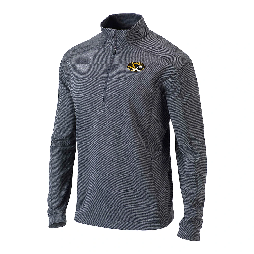Men's Columbia Gray Missouri Tigers Omni-Wick Shotgun Quarter-Zip Pullover
