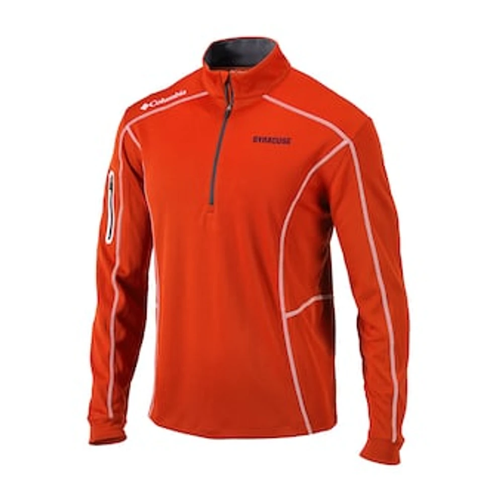 Men's Columbia Orange Syracuse Omni-Wick Shotgun Quarter-Zip Pullover
