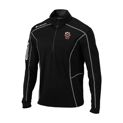 Men's Columbia Black Texas Tech Red Raiders Omni-Wick Shotgun Quarter-Zip Pullover