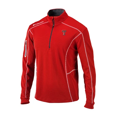 Men's Columbia Red Texas Tech Raiders Omni-Wick Shotgun Quarter-Zip Pullover