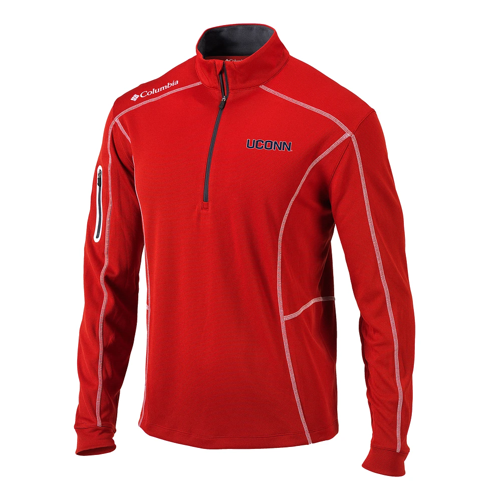 Men's Columbia UConn Huskies Omni-Wick Shotgun Quarter-Zip Pullover