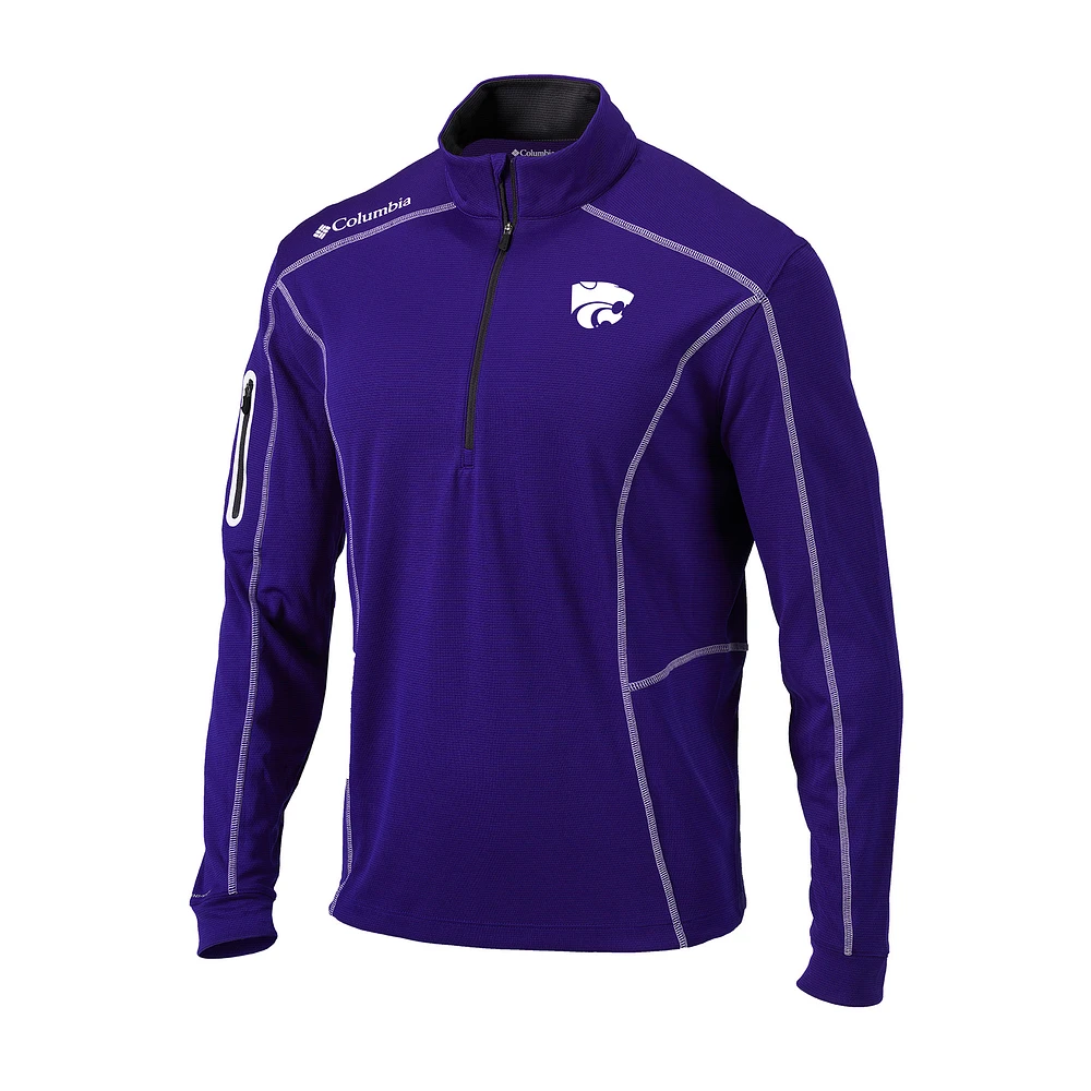 Men's Columbia Kansas State Wildcats Omni-Wick Shotgun Quarter-Zip Pullover