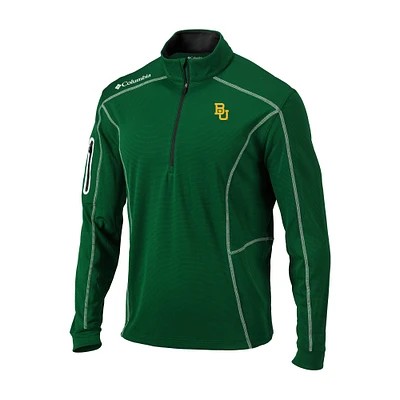 Men's Columbia Green Baylor Bears Omni-Wick Shotgun Quarter-Zip Pullover