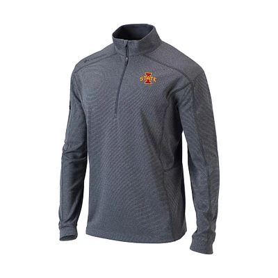 Men's Columbia Gray Iowa State Cyclones Omni-Wick Shotgun Quarter-Zip Pullover
