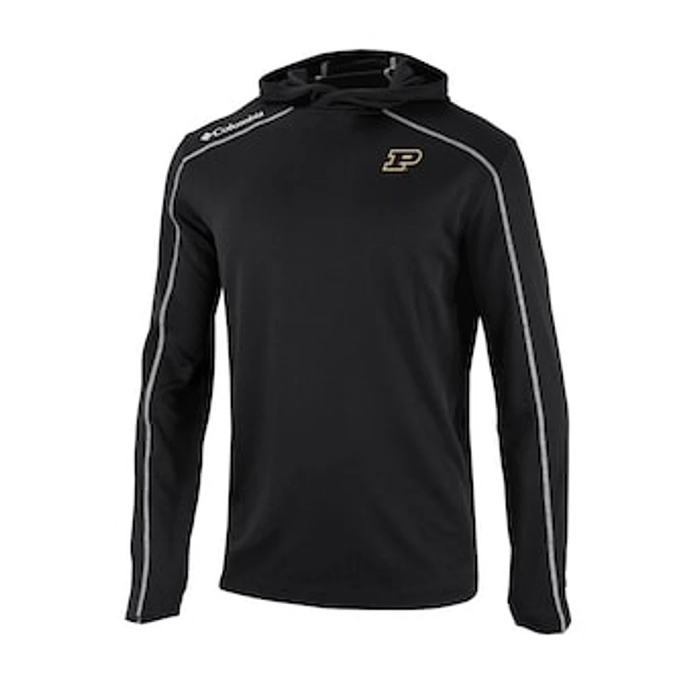 Men's Columbia Black Purdue Boilermakers Shotgun Pullover Hoodie