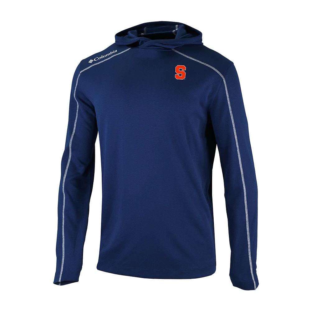 Men's Columbia Navy Syracuse Orange Shotgun Pullover Hoodie