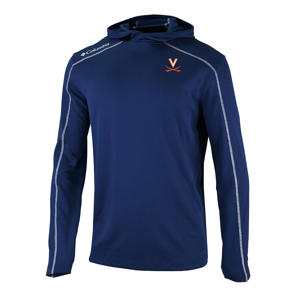 Men's Columbia Navy Virginia Cavaliers Shotgun Long Hoodie T-Shirt