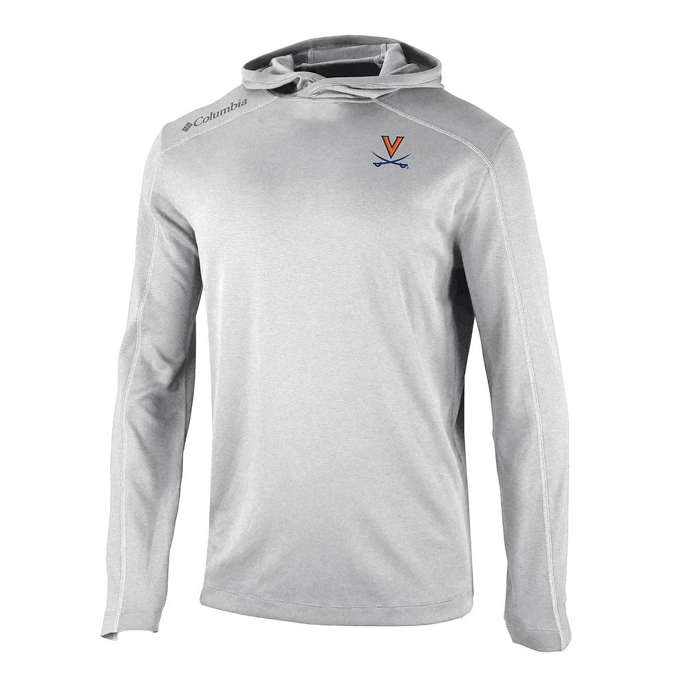Men's Columbia Gray Virginia Cavaliers Shotgun Long Hoodie T-Shirt