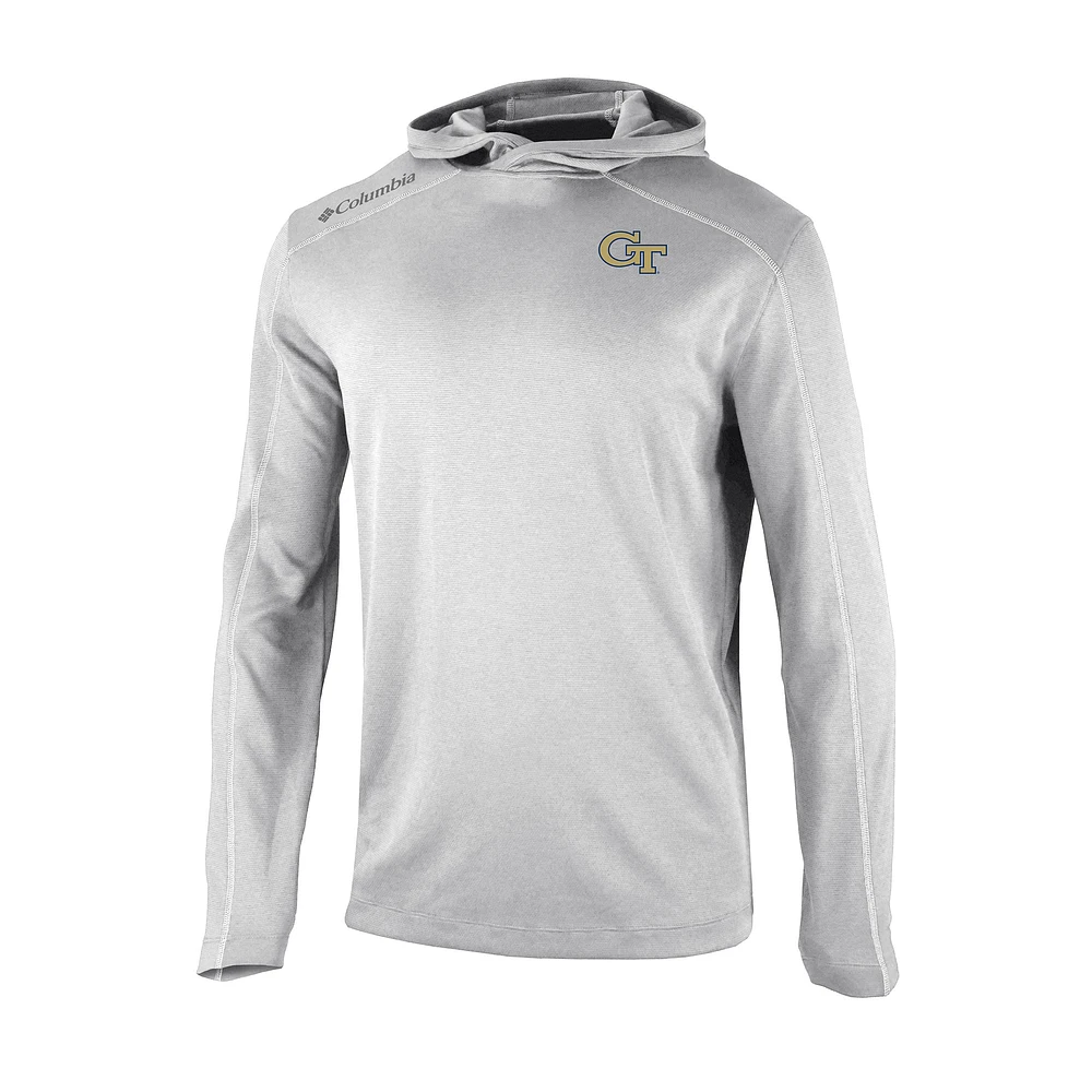 Men's Columbia Gray Georgia Tech Yellow Jackets Shotgun Pullover Hoodie