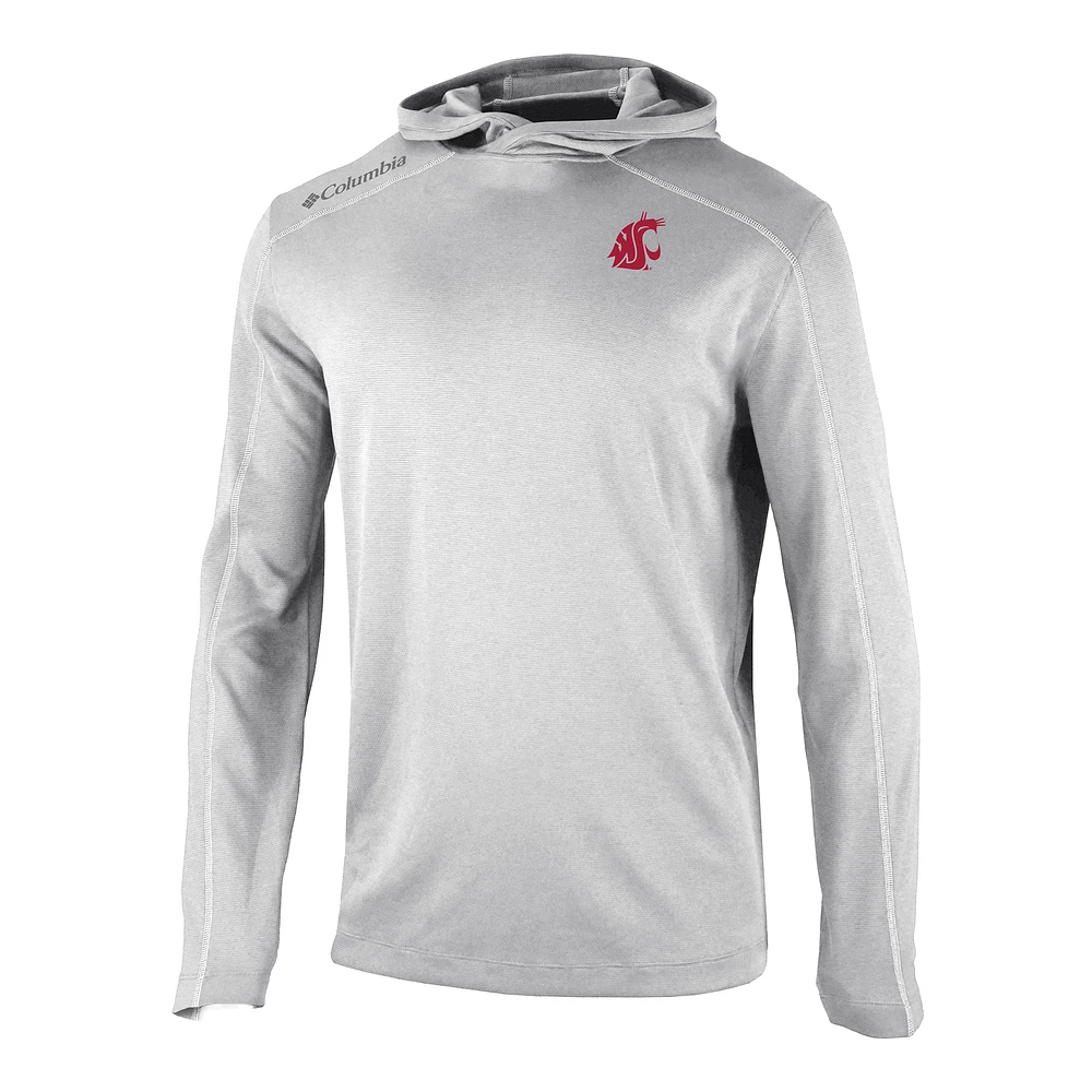 Men's Columbia Gray Washington State Cougars Shotgun Long Hoodie T-Shirt
