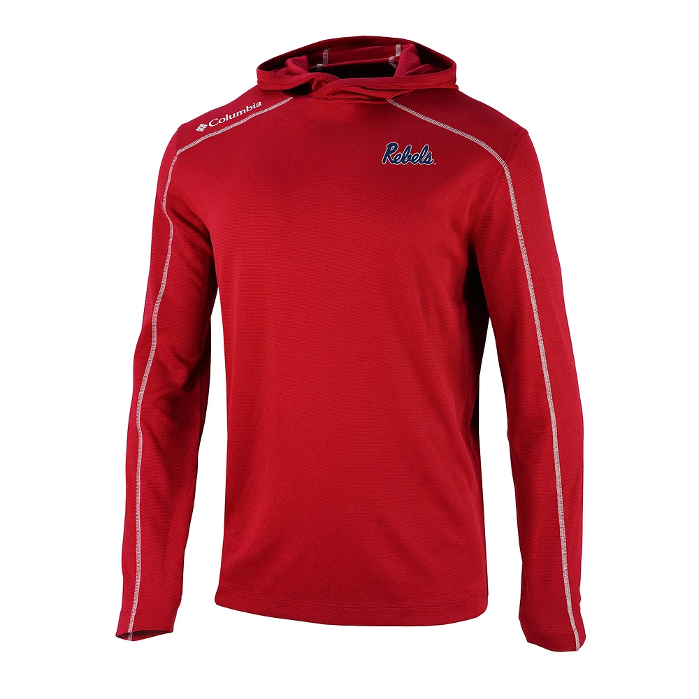 Men's Columbia Ole Miss Rebels Shotgun Long Hoodie T-Shirt