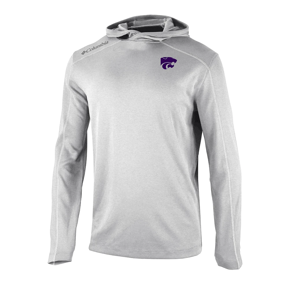 Men's Columbia Gray Kansas State Wildcats Shotgun Pullover Hoodie
