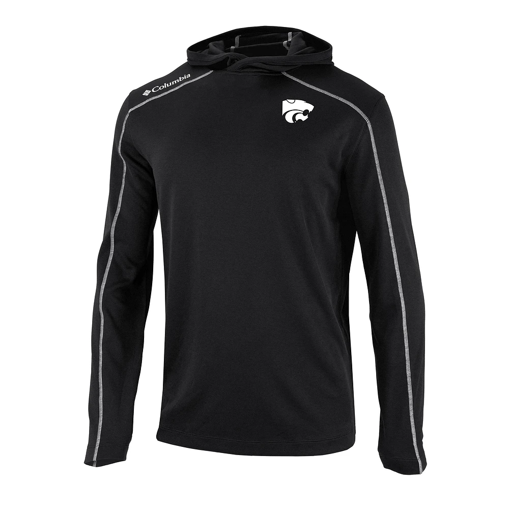 Men's Columbia Black Kansas State Wildcats Shotgun Pullover Hoodie
