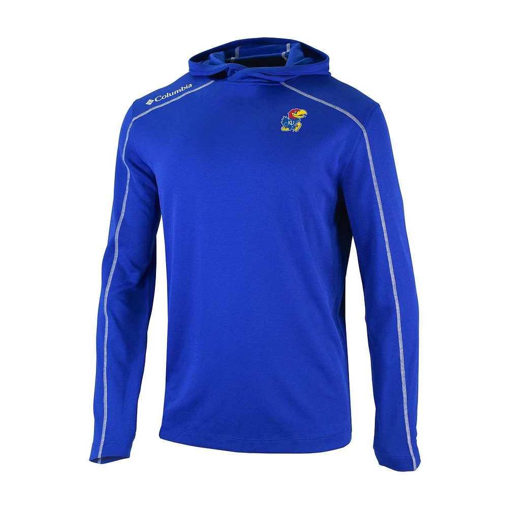 Men's Columbia Royal Kansas Jayhawks Shotgun Pullover Hoodie