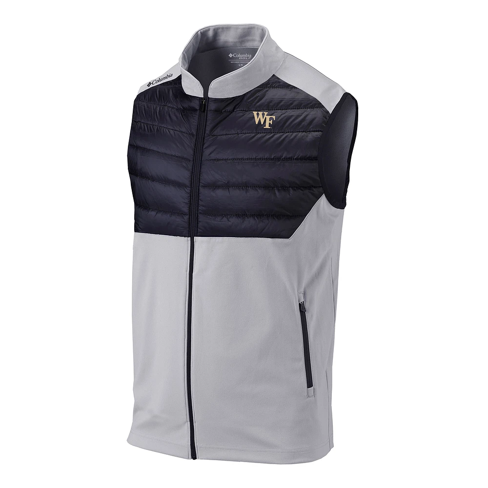 Men's Columbia Gray Wake Forest Demon Deacons Omni-Wick The Element Full-Zip Vest