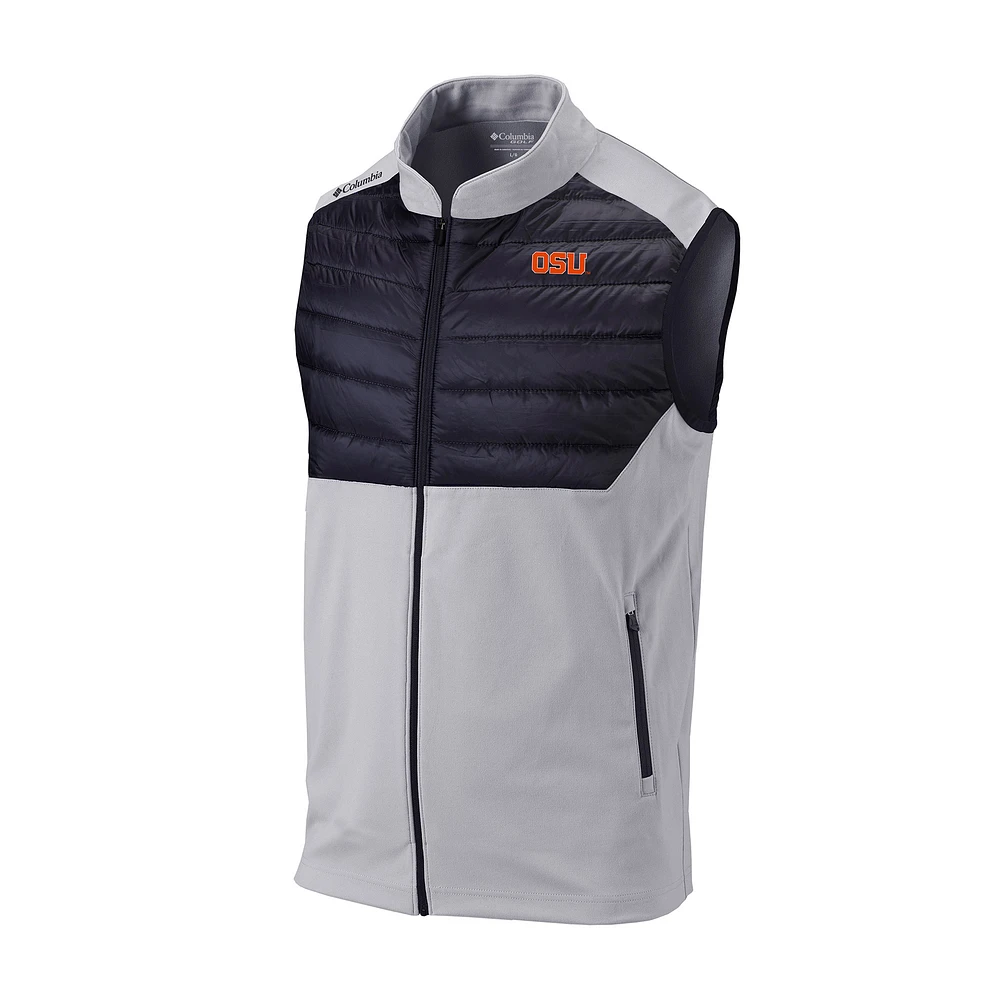 Men's Columbia Gray Oregon State Beavers Omni-Wick The Element Full-Zip Vest