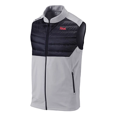 Men's Columbia Gray Ole Miss Rebels Omni-Wick The Element Full-Zip Vest