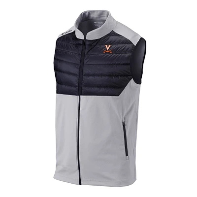 Men's Columbia Gray Virginia Cavaliers Omni-Wick The Element Full-Zip Vest