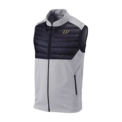Men's Columbia Gray Purdue Boilermakers Omni-Wick The Element Full-Zip Vest